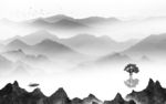 高档 超清山水画 tif分层
