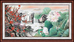 国画荷花 梅花