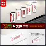 社会主义核心价值观 楼梯文化墙