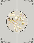 宫廷花鸟中式玄关衣柜屏风