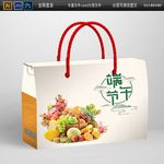 端午节水果特产礼盒包装平面图