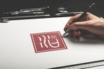 “水口”镇字体标志设计-展开图