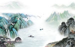 新款山水画风景 TIF分层