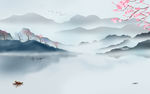 现代山水画风景 TIF分层
