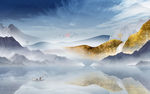 新款装饰山水画 TIF分层