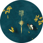 中式圆框装饰画