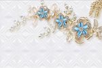 3D钻石花朵蓝宝石