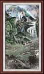 竖幅山水画
