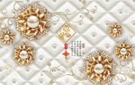 金色花卉客厅装饰画玄关屏风电视