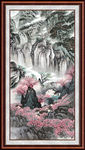 竖幅山水画