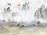 新中式背景墙