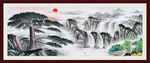 迎客松国画迎客松