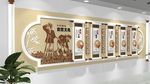 书韵古轴中式食堂文化墙