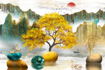 电表箱石来运转麋鹿晶瓷画装饰画