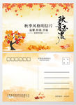 秋季明信片模板