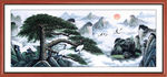 迎客松 山水国画