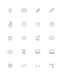 极简细线稿线性Icon图标设计