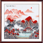 鸿运当头山水画