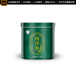 养生茶 西洋参 罐装设计