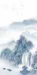 国画高端玄关画 TIF分层