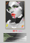 欧简约手绘水彩少女小清新装饰画