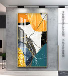 抽象玄关装饰画