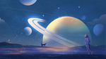星空科幻banner背景素材