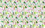 白底小绿碎花