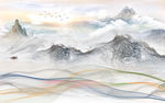 石纹山水爆款画 TIF分层