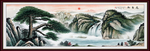 迎客松国画迎客松