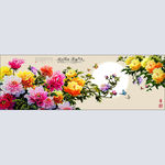 富贵牡丹花新中式客厅装饰画