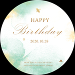 INS简约淡绿色宝宝宴生日背景