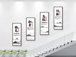 楼梯企业文化墙标语展板