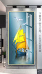 玄关麋鹿装饰画