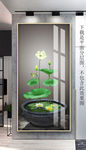 玄关荷花装饰画