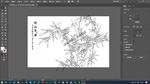 竹报平安国画工笔画白描线稿