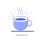 MBE插画 茶水杯 接待室