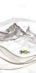 石纹山水画玄关 TIF分层