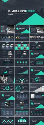 深色大气商务工作汇报PPT模板