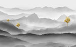 现代简约唯美山水 TIF分层