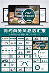 2020沉稳墨绿色计划总结汇报