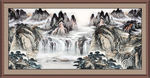 山水瀑布