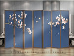 玉兰花花鸟屏风