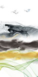 新现代玄关山水画 TIF分层