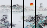 山水画 水墨山水画 意境山水画