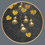 五福浮雕玄关画