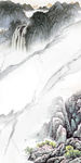 爵士白玄关新画山水 TIF分层