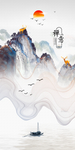 禅意山水玄关