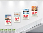 公司楼梯文化墙企业文化展板