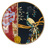 中国风孔雀梅花图片